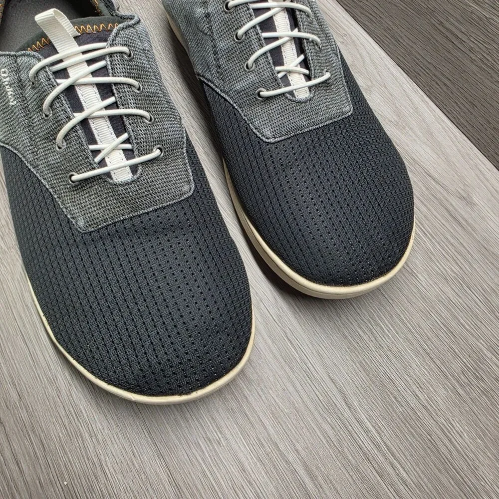 OluKai Nohea Moku Boat Shoes Mens Size 9.5 Gray Textile Mesh Sneakers Slip On